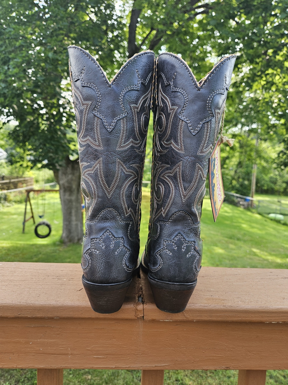 Durango Grey Western Boot 12" Sz 8 - Picture 3 of 10